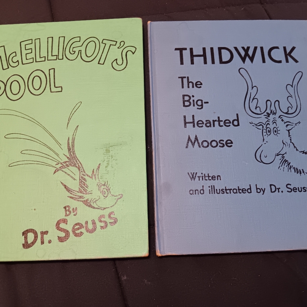 McElligots Pool & Thiwick the BIG Hearted Moose!! 1947 1st Edition!.. lot of 2!!